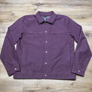 Lululemon Men's LARGE City Excursion Snap Jacket LM3CZGS Plum Cassis Burgundy L
